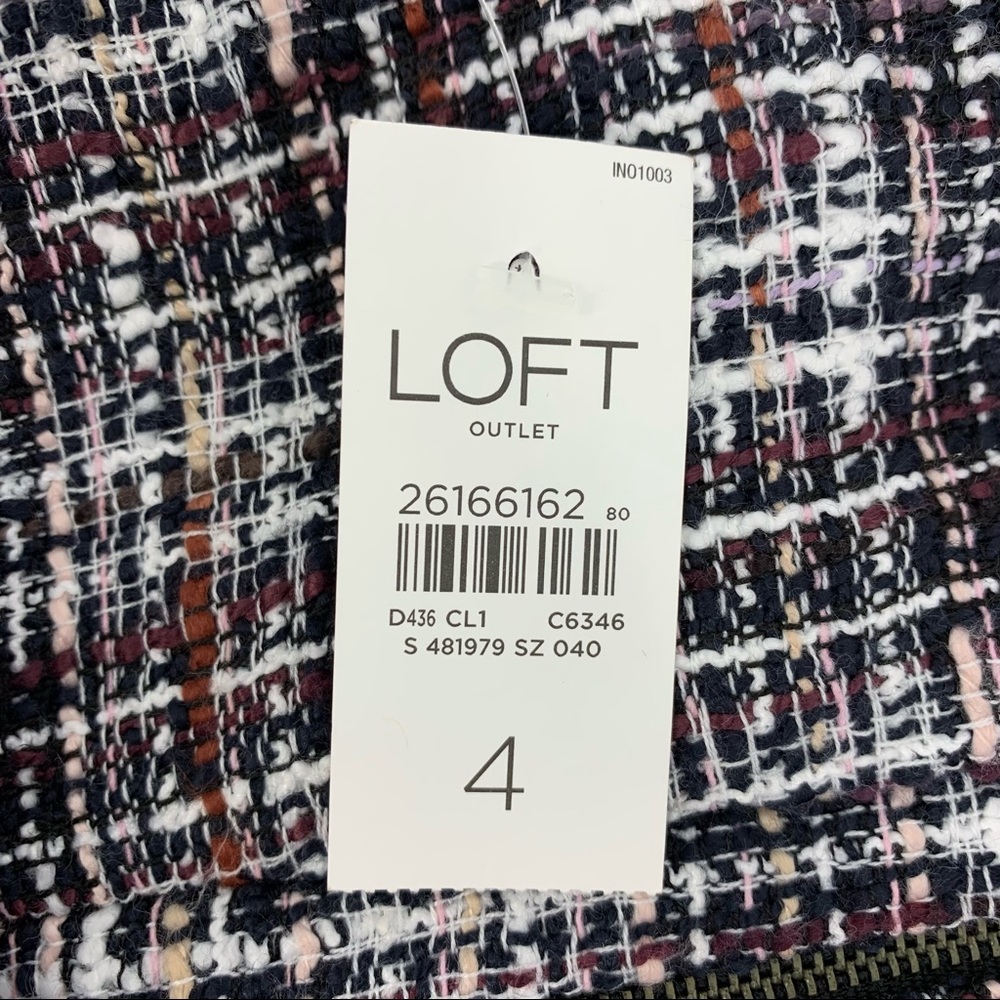 Loft Outlet Multicolor Tweed Shift Mini Skirt - Picture 7 of 8